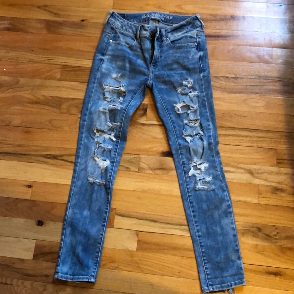 Distressed jeans
